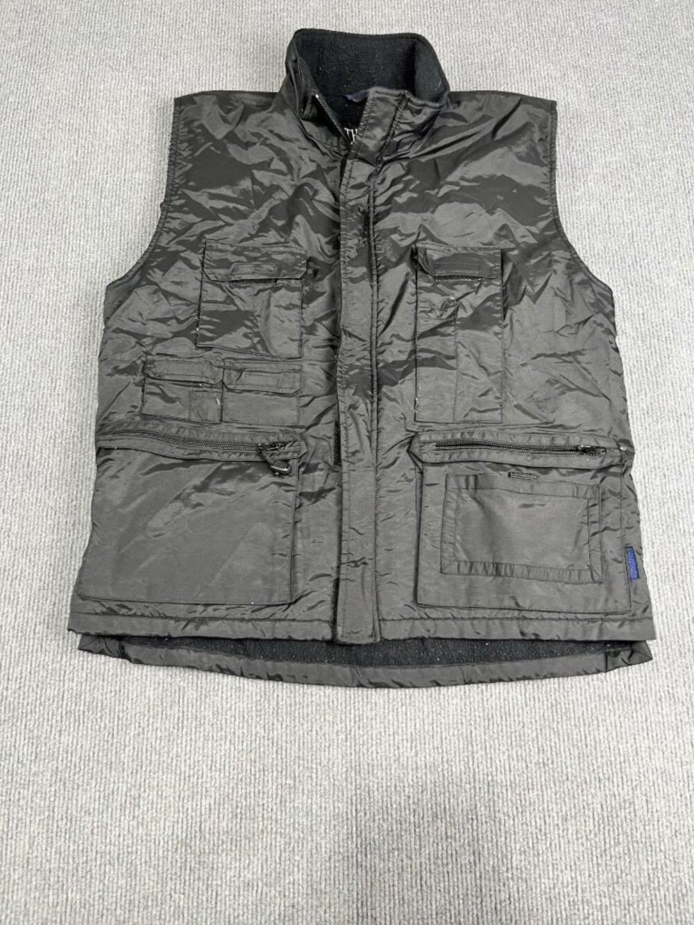 Weatherproof Performance Mens Black Fleece Lined Full Zip Utility Vest S